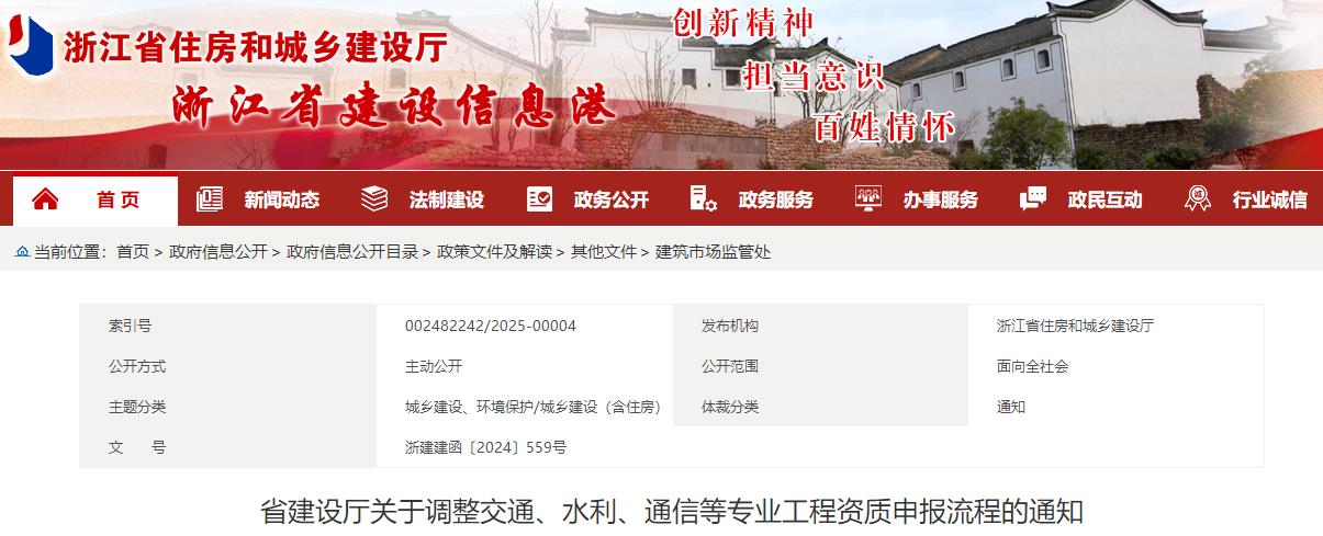 省建設廳關于調(diào)整交通、水利、通信等專業(yè)工程資質申報流程的通知